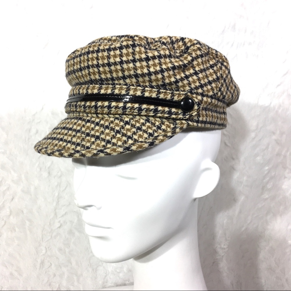 J Crew Womens Plaid Fiddlers Hat Wool S/M